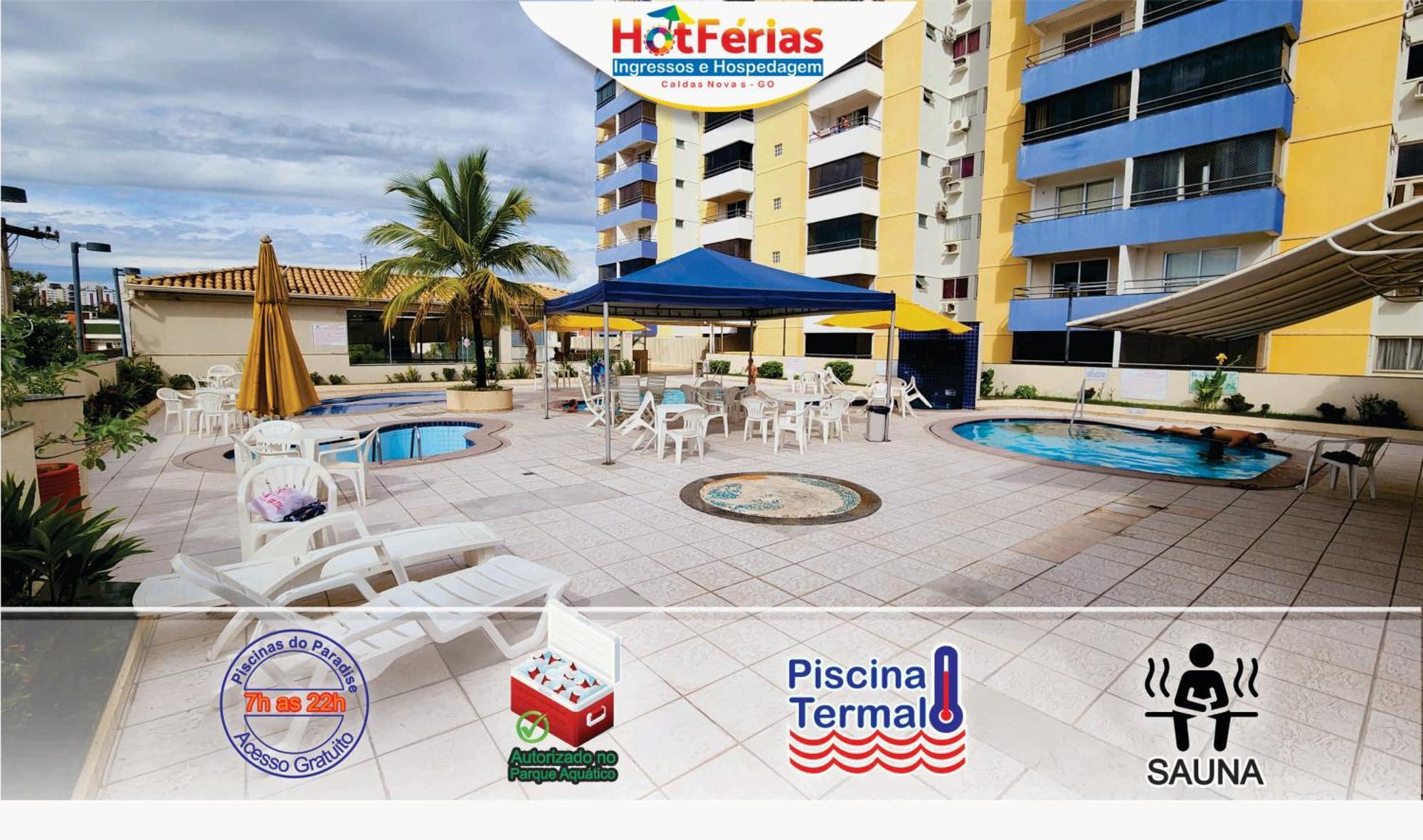 Flat Paradise, Piscinas Termais, Proximo Ao Centro - Hotferias Caldas Novas Bagian luar foto