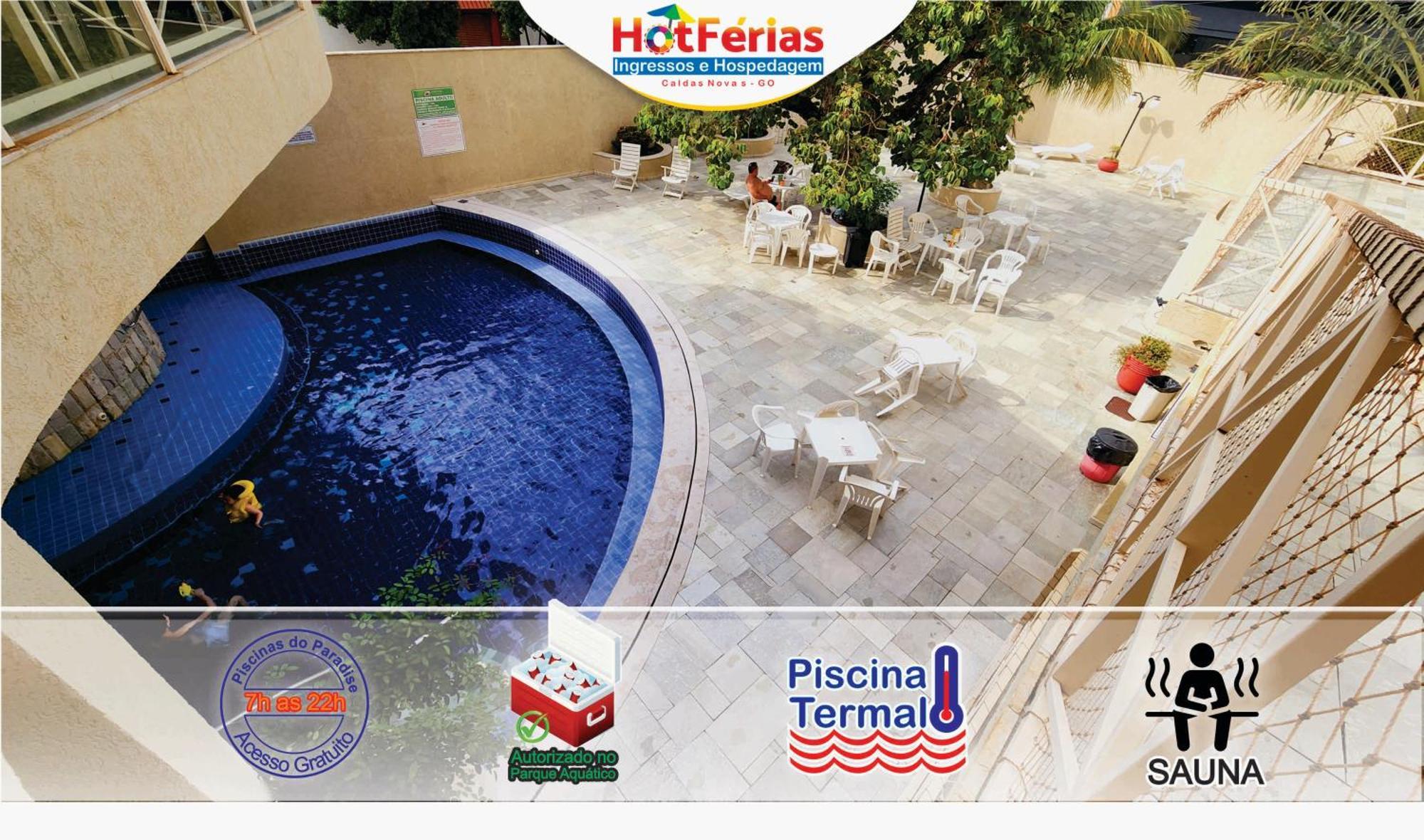 Flat Paradise, Piscinas Termais, Proximo Ao Centro - Hotferias Caldas Novas Bagian luar foto