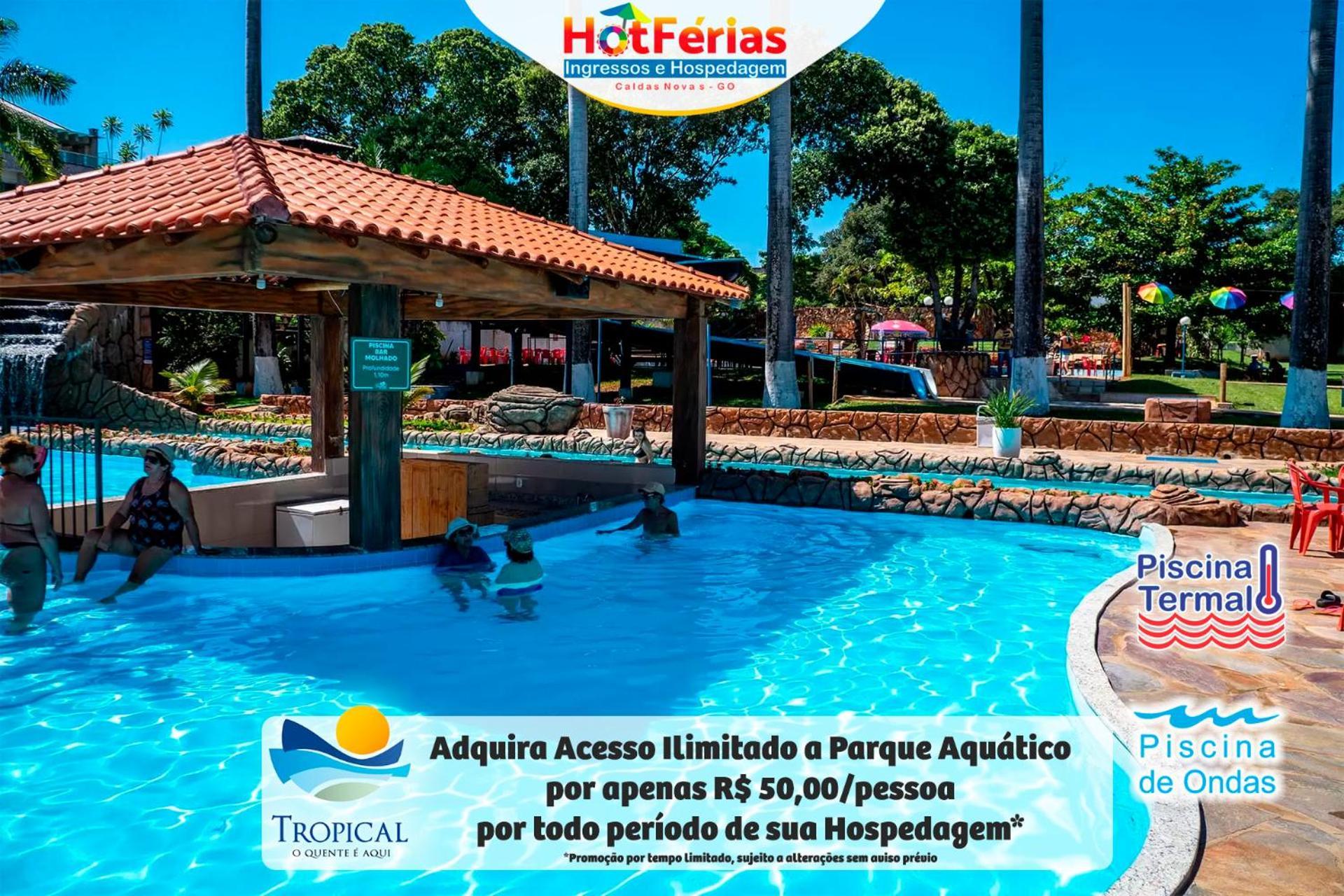 Flat Paradise, Piscinas Termais, Proximo Ao Centro - Hotferias Caldas Novas Bagian luar foto